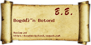 Bogdán Botond névjegykártya