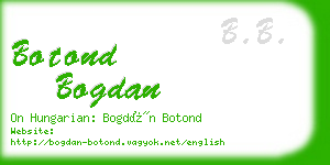 botond bogdan business card